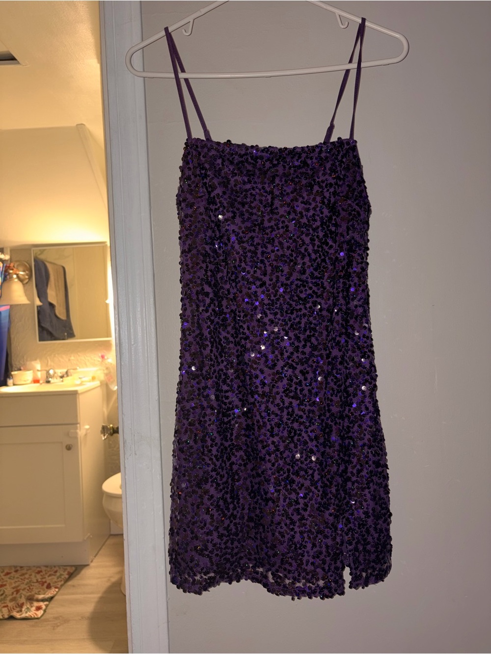 wild fable Purple Sequin Mini Dress